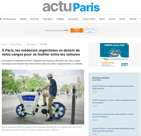 Actu Paris Emergency Bikes