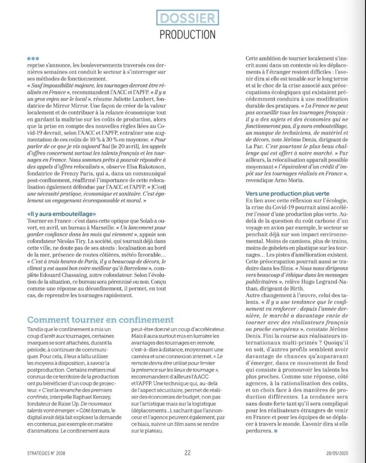 Birth - Stratégies suite