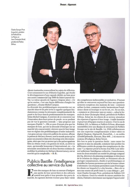 CB News Luxe Publicis 133 & Publicis Et Nous