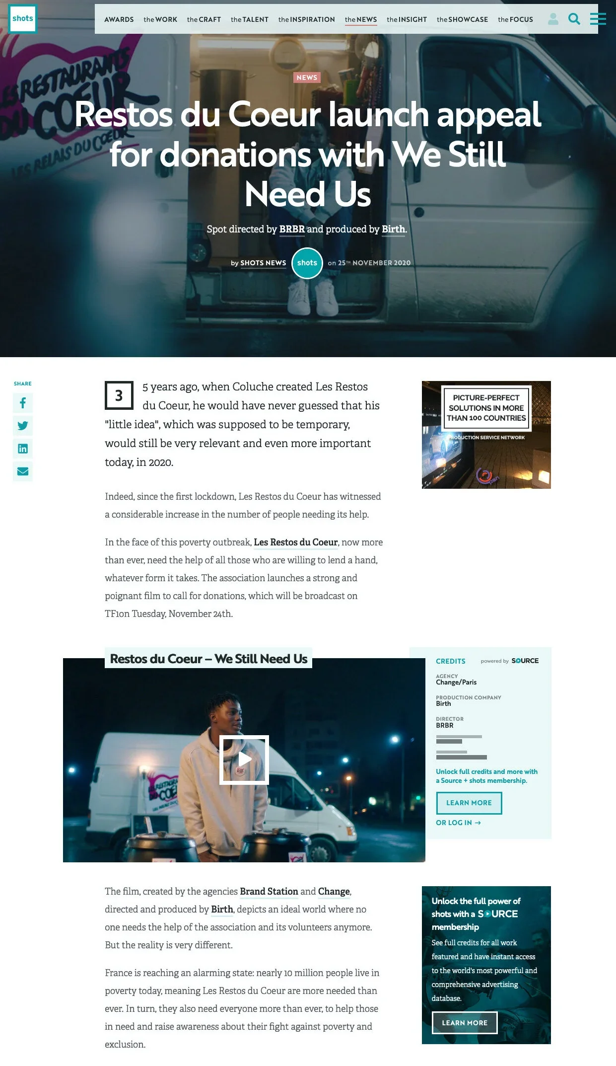 Shots Restos Du Coeur